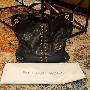 Michael Kors Soft Black Leather Shoulder Bag
